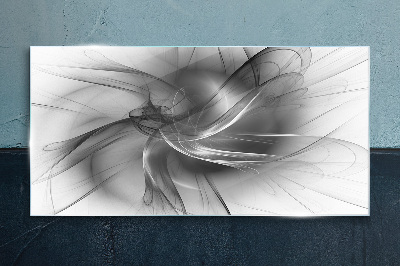 Glasbild Abstrakte Wirbel in monochromen Tönen