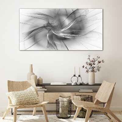 Glasbild Abstrakte Wirbel in monochromen Tönen