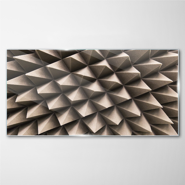 Glasbild Geometrie dreidimensionaler Formen