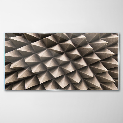 Glasbild Geometrie dreidimensionaler Formen