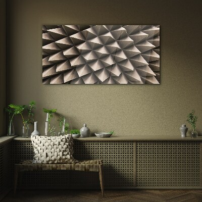 Glasbild Geometrie dreidimensionaler Formen