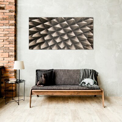 Glasbild Geometrie dreidimensionaler Formen