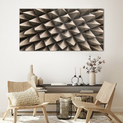 Glasbild Geometrie dreidimensionaler Formen
