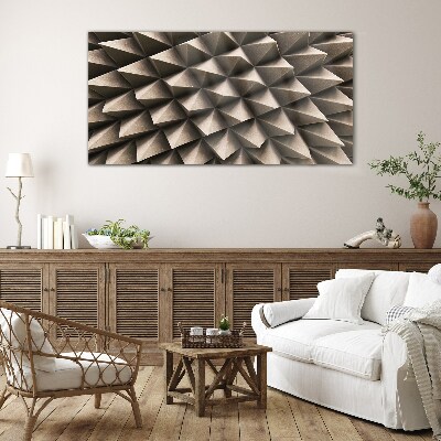 Glasbild Geometrie dreidimensionaler Formen