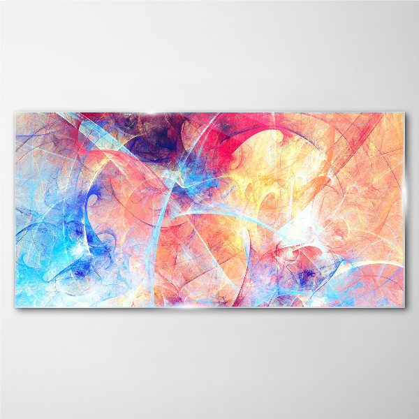 Glasbild Abstrakte Farben in Bewegung