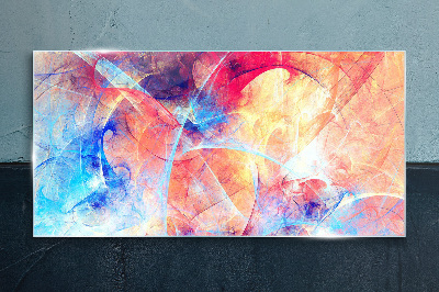 Glasbild Abstrakte Farben in Bewegung