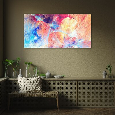 Glasbild Abstrakte Farben in Bewegung