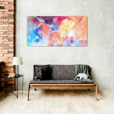 Glasbild Abstrakte Farben in Bewegung