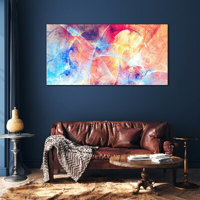 Glasbild Abstrakte Farben in Bewegung