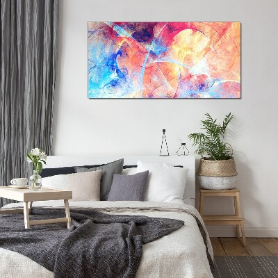 Glasbild Abstrakte Farben in Bewegung