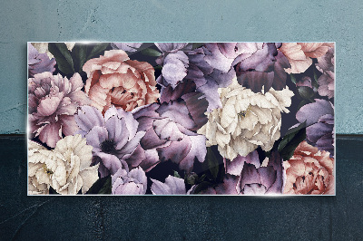 Foto auf glas Blumenarrangement in Pastelltönen