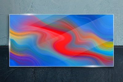 Glasbild Farbwellen in Bewegung