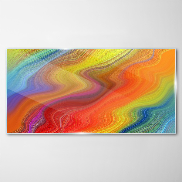Bild auf glas Eine Welle von Farben in Bewegung