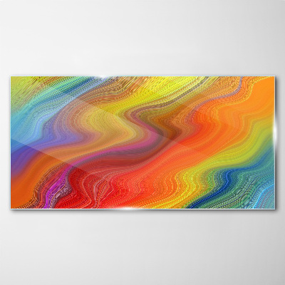 Bild auf glas Eine Welle von Farben in Bewegung