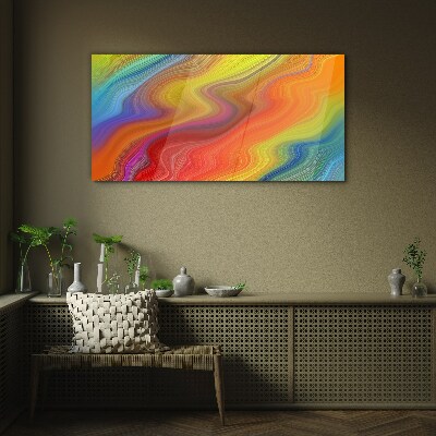 Bild auf glas Eine Welle von Farben in Bewegung