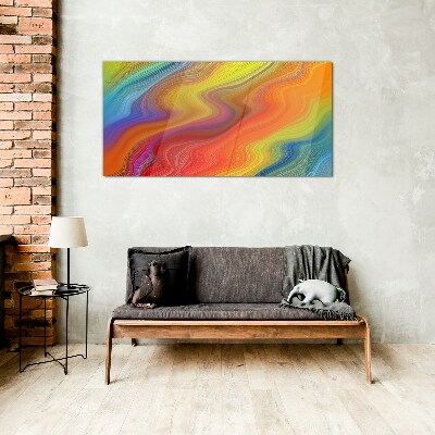 Bild auf glas Eine Welle von Farben in Bewegung