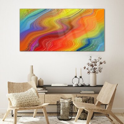 Bild auf glas Eine Welle von Farben in Bewegung