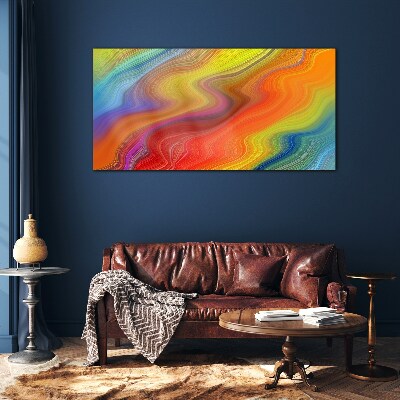 Bild auf glas Eine Welle von Farben in Bewegung