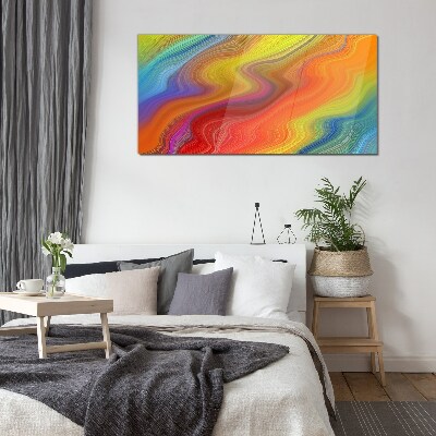 Bild auf glas Eine Welle von Farben in Bewegung