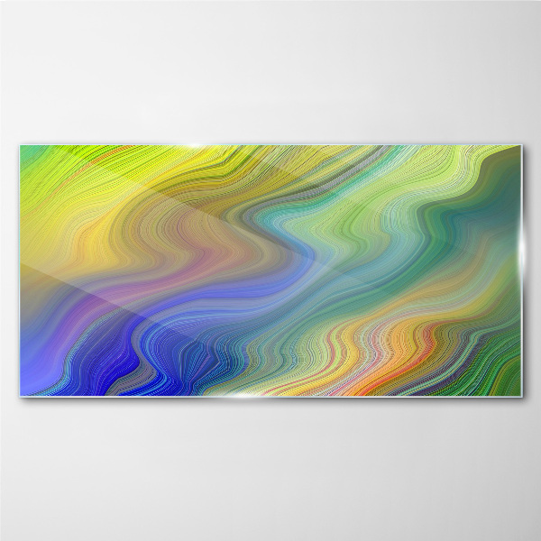 Glasbild Bunter Wirbel der Abstraktion