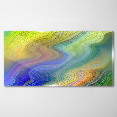 Glasbild Bunter Wirbel der Abstraktion