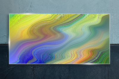Glasbild Bunter Wirbel der Abstraktion
