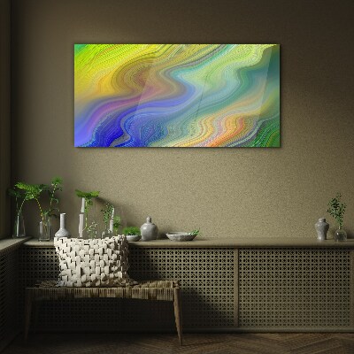 Glasbild Bunter Wirbel der Abstraktion