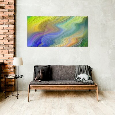 Glasbild Bunter Wirbel der Abstraktion