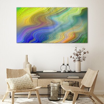 Glasbild Bunter Wirbel der Abstraktion