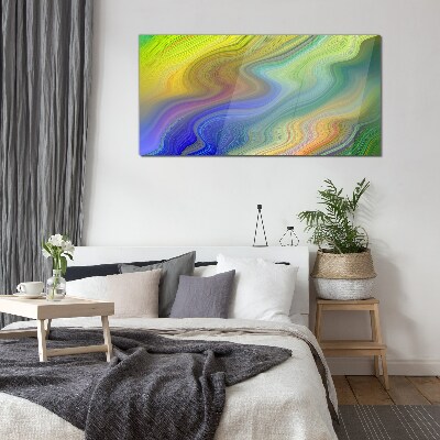 Glasbild Bunter Wirbel der Abstraktion