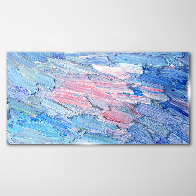 Glasbild Pastellfarbene Wellen