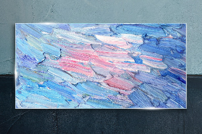 Glasbild Pastellfarbene Wellen
