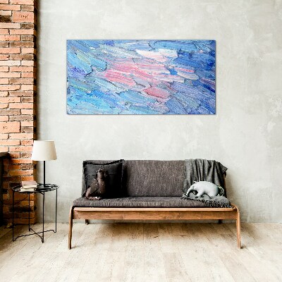 Glasbild Pastellfarbene Wellen