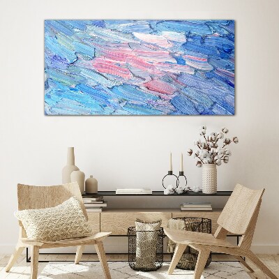 Glasbild Pastellfarbene Wellen