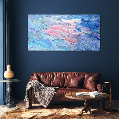 Glasbild Pastellfarbene Wellen