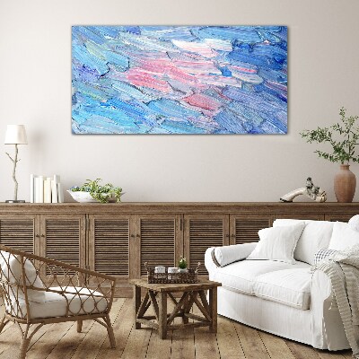 Glasbild Pastellfarbene Wellen