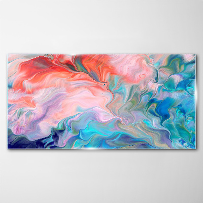 Glasbild Ozeanische Farbwirbel