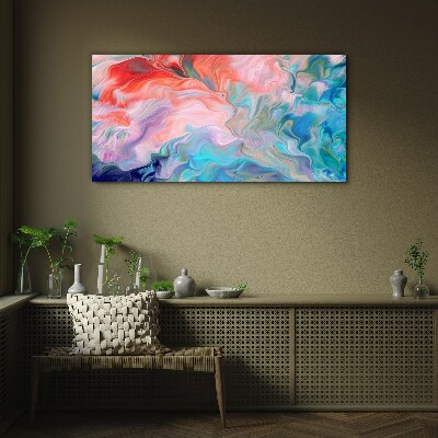 Glasbild Ozeanische Farbwirbel