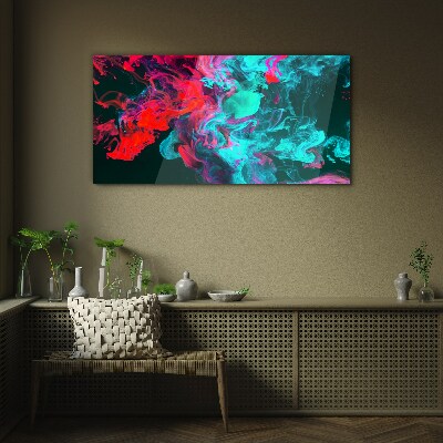Glasbild Die Farben der Emotionen in Bewegung