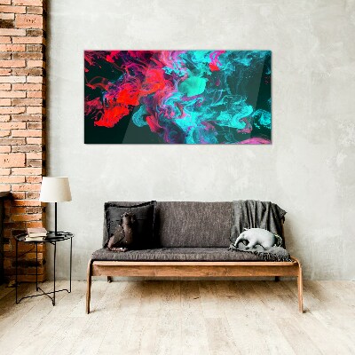 Glasbild Die Farben der Emotionen in Bewegung