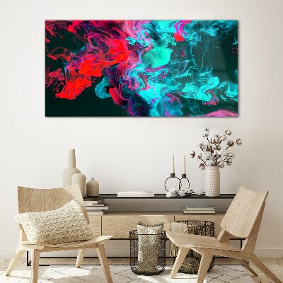 Glasbild Die Farben der Emotionen in Bewegung
