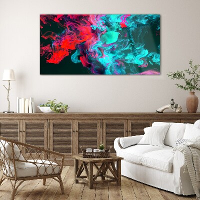 Glasbild Die Farben der Emotionen in Bewegung