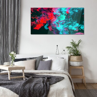Glasbild Die Farben der Emotionen in Bewegung