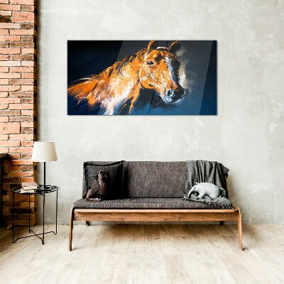 Foto auf glas Abstraktes Tierpferd