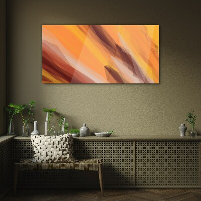Glasbild Abstrakte warme Farbtöne