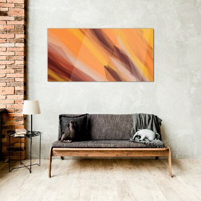Glasbild Abstrakte warme Farbtöne