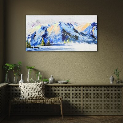 Glasbild Winterliche Berglandschaft
