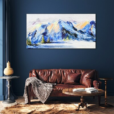 Glasbild Winterliche Berglandschaft