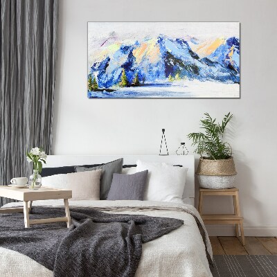 Glasbild Winterliche Berglandschaft