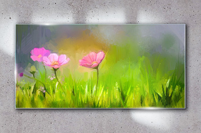 Glas bild Ein floraler Traum in Pastellfarben